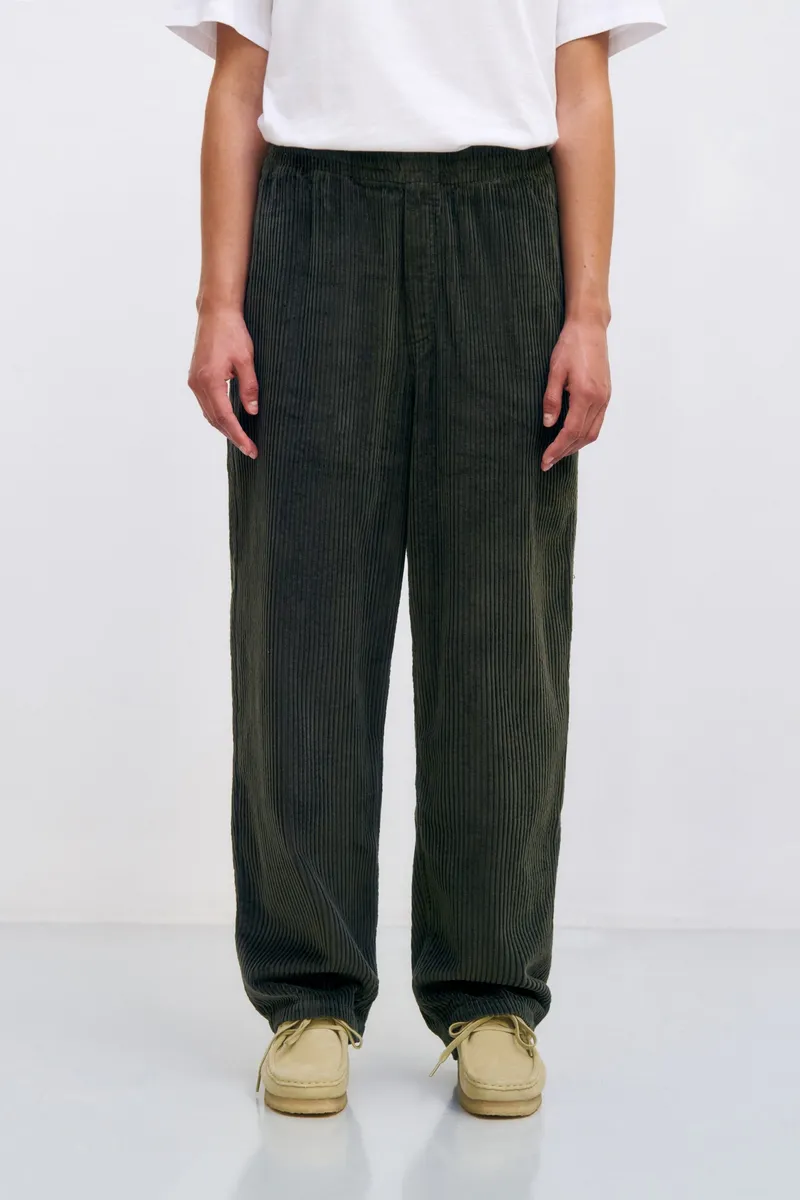 Rotholz Rotholz Damen vegan Hose Weites Bein Cord Dunkelgrün, Dunkelgrün, – Produktbild 2 von 2