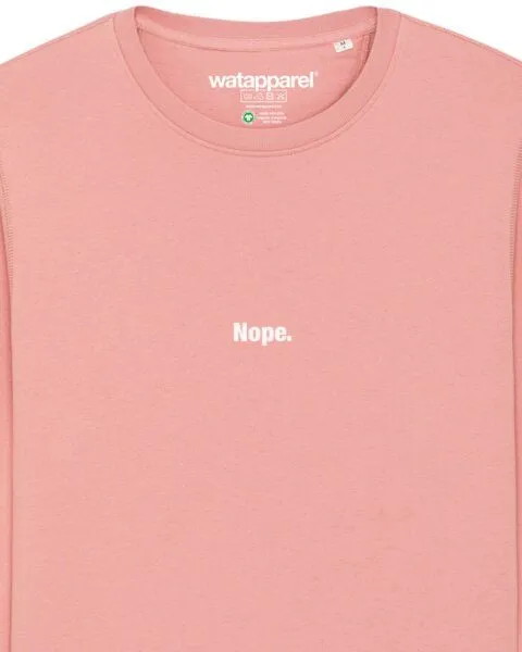 watapparel watapparel Sweatshirt Unisex Nope, Canyon pink, – Produktbild 3 von 3