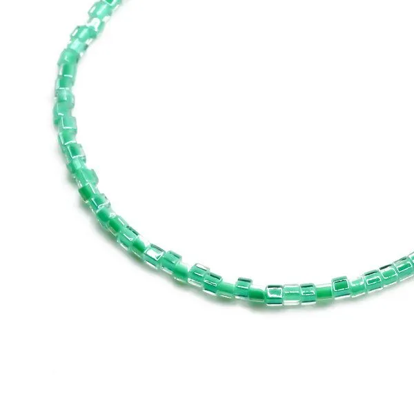juni juni Sommer Armband Türkis aus Würfel-Perlen - mit verstellbarer Schiebeperle aus recyceltem Gold oder Silber – Produktbild 4 von 4