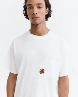 thinking mu Thinking MU Herren vegan T-Shirt Aaron Mit Taschen Weiß – Produktbild 1 von 1