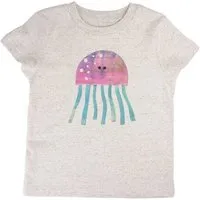 MelaDi Meladi Kinder Shirt aus Biobaumwolle - Qualle auf Eco Heather – Produktbild 1 von 1