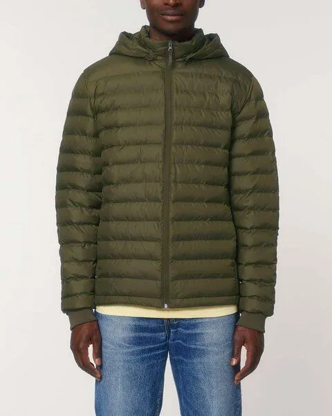 YTWOO YTWOO Herren Steppjacke | komplett aus recycelten Materialen gefertigt, Khaki, – Produktbild 3 von 4