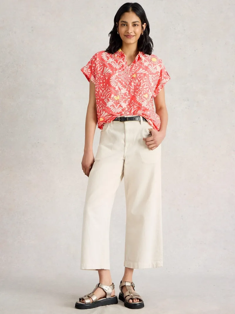 White Stuff Bluse Ellie aus Bio-Baumwolle - 34, Rosa print, – Produktbild 2 von 4