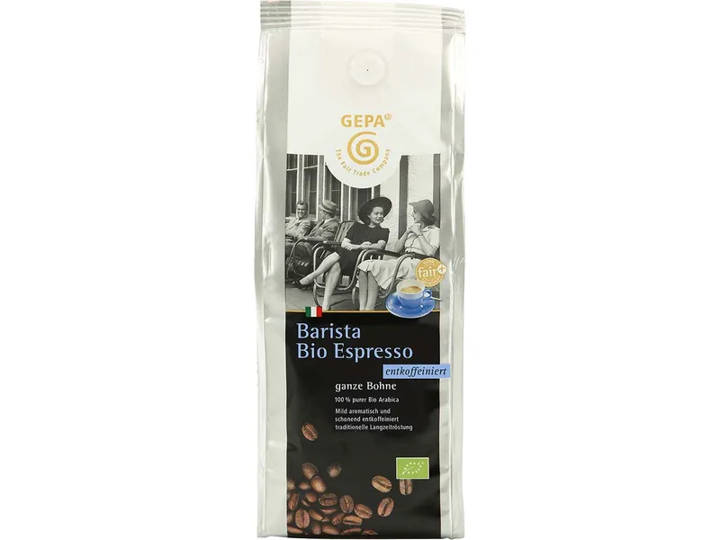 gepa GEPA Bio-Espresso "Barista" ganze Bohnen, entkoffeiniert, 250 g – Produktbild 1 von 1