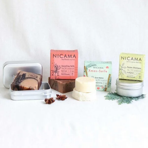 NICAMA NICAMA Plastikfreies XMAS-Naturkosmetik-Set "Fröhliche Dusche" – Produktbild 3 von 3