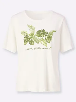 Witt Print-Shirt ecru-oliv-bedruckt – Produktbild 1 von 1