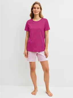 CALIDA CALIDA Shorty (2 tlg) mit Rundhalsausschnitt, Hose mit Streifen – Produktbild 1 von 1