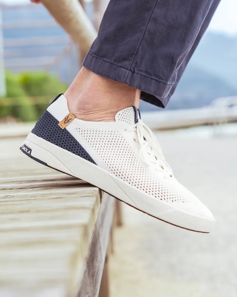 SAOLA SAOLA Herren vegan Sneaker Herren Ezo Weiß Marine, Extra dunkelblau, – Produktbild 2 von 2