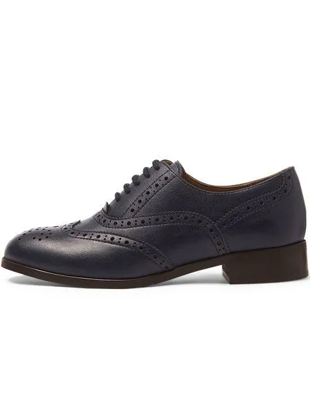 Wills Vegan Stores Oxford-Brogues, Patent schwarz, – Produktbild 1 von 3