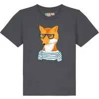 watabout kids watabout.kids T-Shirt Kinder Fuchs, Anthracite, – Produktbild 1 von 1