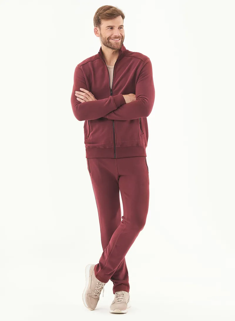 ORGANICATION ORGANICATION Herren vegan Jogginghose Soft Touch Bordeaux, Dunkelrot, – Produktbild 1 von 2