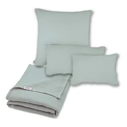 Hutch&Putch Hutch&Putch Musselin-Sommerbundle für warme Nächte (Sommerdecke 200x135 + Kopfkissenbezug nach Wahl) aus 100% Bio-Baumwolle - Handmade in Germany – Produktbild 1 von 1
