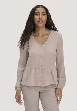 hessnatur hessnatur Musselin Pyjamabluse PURE COMFORT aus reiner Bio-Baumwolle – Produktbild 1 von 1