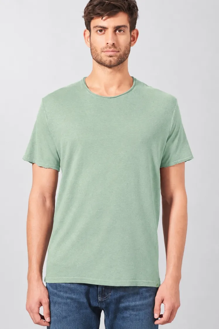 HempAge Hempage Herren vegan T-Shirt Timeless Basic In Menta Grün, Grün, – Produktbild 2 von 2
