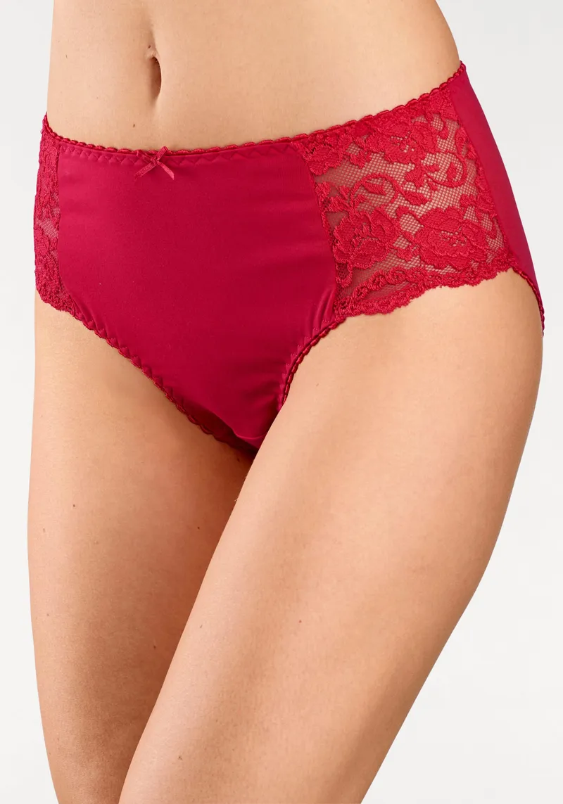 petite fleur by Lascana Hüftslip rot, schwarz, weiß, Rot, schwarz, weiß, – Produktbild 1 von 3