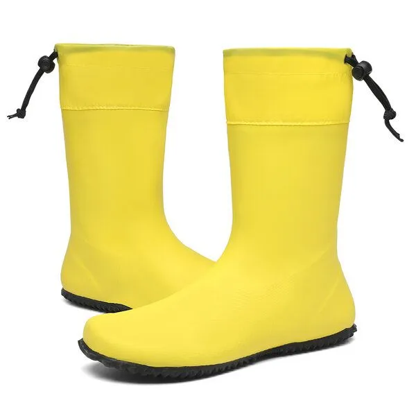 SAGUARO SAGUARO - Gummistiefel Barfußschuhe vegan Naturkautschuk, Gelb, – Produktbild 4 von 4