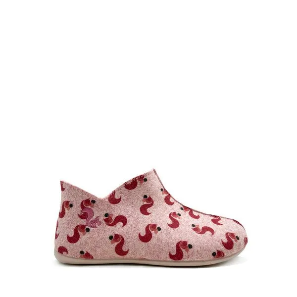 thies Veganer Kids Squirrel Slipper Boot "thies ® PET" aus recycelten Flaschen, fair produziert, Rose (rosa), – Produktbild 1 von 4