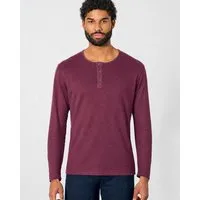 HempAge HempAge Herren Langarm-Shirt Hanf/Bio Baumwolle, Wine(rot), – Produktbild 1 von 1