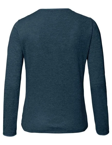 Vaude VAUDE Damen-Langarmshirt 'Essential' mit Rundhalsausschnitt, dark sea uni, Gr. 40 – Produktbild 5 von 8