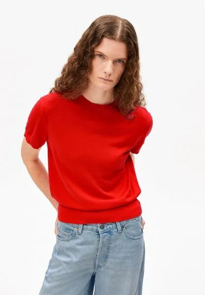 ARMEDANGELS ARMEDANGELS FINE KNIT Damen Strickshirt aus TENCEL Modal Mix, Mars red, – Produktbild 1 von 4