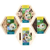 Buzzy® Insektenhotel Buzzy® Home Hexagon - Set mit 4 Kästen für Bienen, Käfer – Produktbild 1 von 1