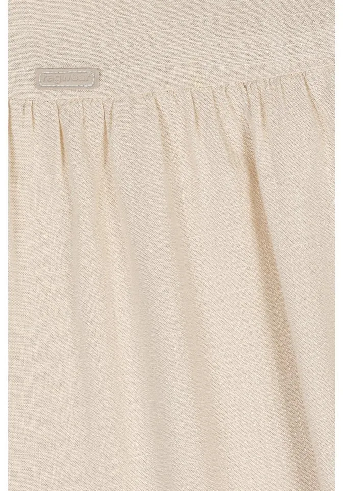 ragwear ragwear Minikleid Almu Leichtes Langarmkleid mit Blumenmuster, Braun, – Produktbild 4 von 4