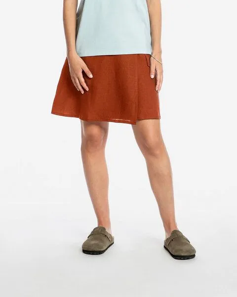 MATONA Matona Wickelrock | Wrap Skirt | aus Leinen, Rooibos, – Produktbild 1 von 4