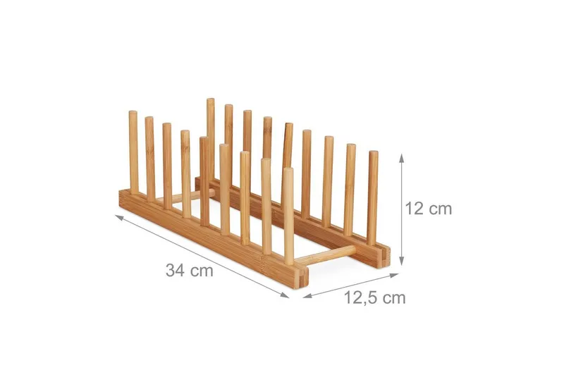 RELAXDAYS RELAXDAYS Geschirrständer Bambus Abtropfgestell, Braun, – Produktbild 4 von 5