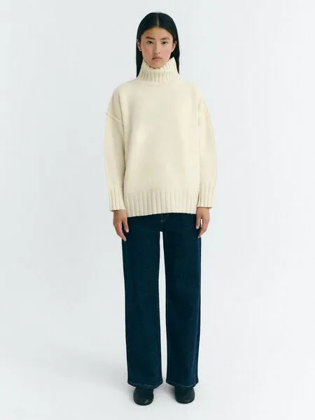 thinking mu thinking mu Damen Pullover - Imogen Knitted Sweater - aus Wolle, Ecru (creme), – Produktbild 2 von 3