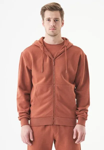 ORGANICATION ORGANICATION ESSENTIALS-JUNDA-Unisex Soft Touch Sweatjacke aus Bio-Baumwolle, Cinnamon, – Produktbild 1 von 3