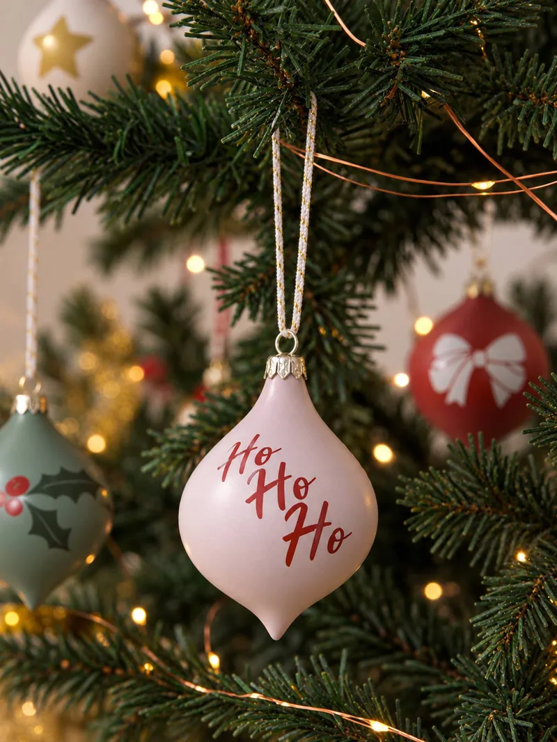 Vertbaudet 10er-Set Weihnachtsbaumkugeln in Tropfenform, Mehrfarbig, – Produktbild 1 von 4