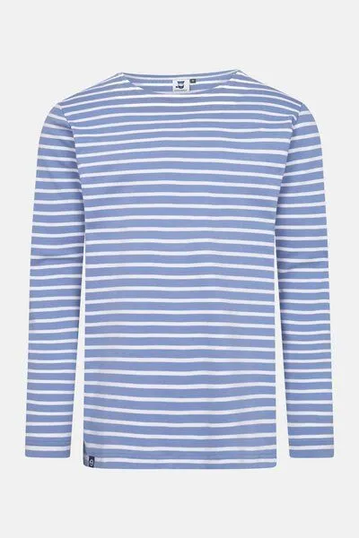 Hanseheld Hanseheld Streifenshirt Herren Petrol-Natur Langarm GOTS Organic, Natural, – Produktbild 1 von 8