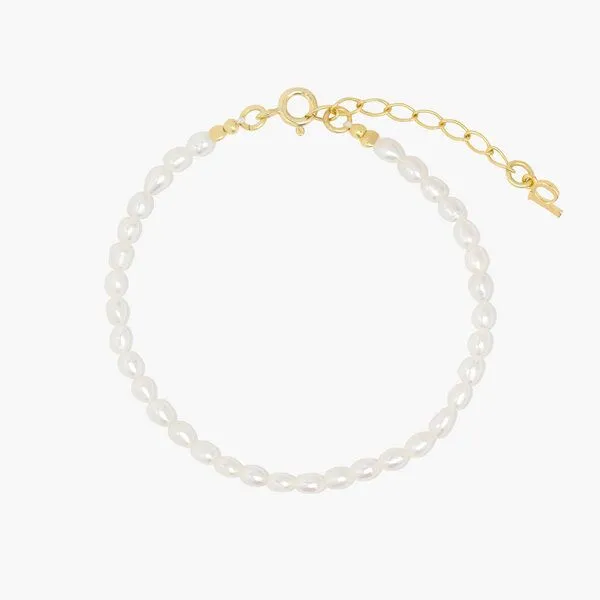 Paeoni Colors Paeoni Colors Klassisches Perlenarmband aus Süßwasserperlen und 18k Gold Vermeil, 925 Sterling Silber – Produktbild 1 von 4
