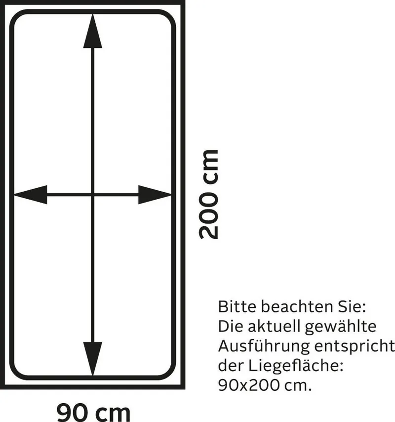 OTTO home Massivholzbett Bolton, Komforteinstiegshöhe, auch für Senioren geeignet, (Liegefläche 140x200cm (weiß) + 90x200cm (natur), FSC®-zertifiziertes massives Kiefernholz, Beige, – Produktbild 5 von 5