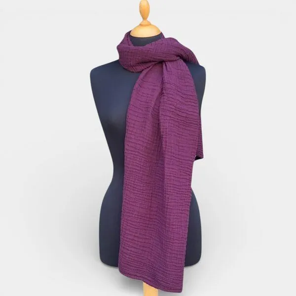 Der Lindwurm Der Lindwurm Musselin- Schal, Aubergine (lila), – Produktbild 1 von 4