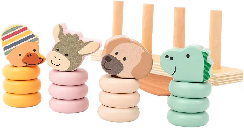 Sterntaler Sterntaler Stapelspielzeug Balancierspiel Holz, Beige, – Produktbild 4 von 5