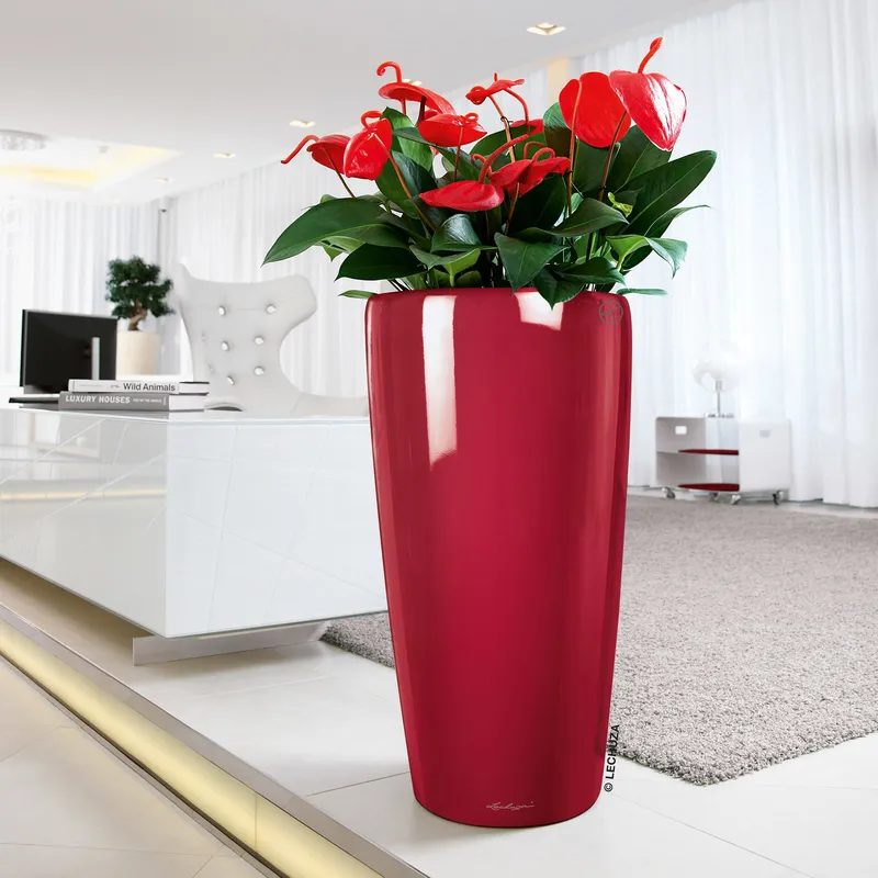 Lechuza® Lechuza® 'Rondo 40', scarlet-rot, ca. Ø 40 x H 75 cm, Rot, – Produktbild 1 von 1