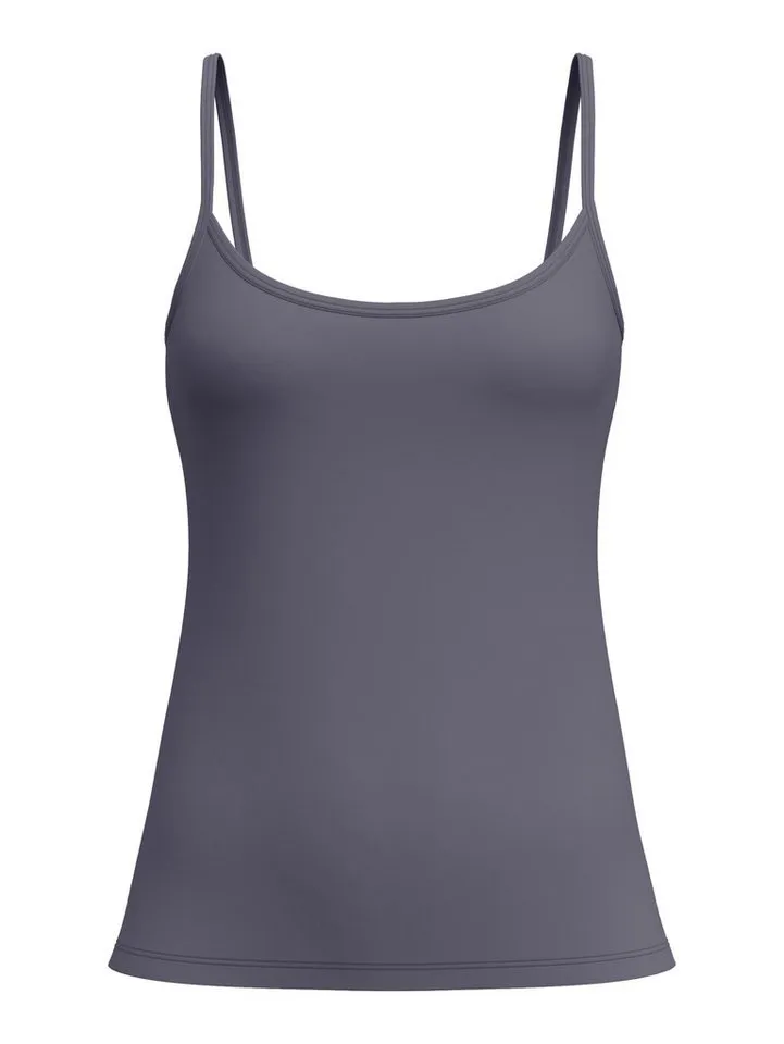CALIDA CALIDA Spaghettitop Essential Cotton tiefer Ausschnitt, Single Jersey Qualität, schmale Träger, weich, Grau, – Produktbild 2 von 5