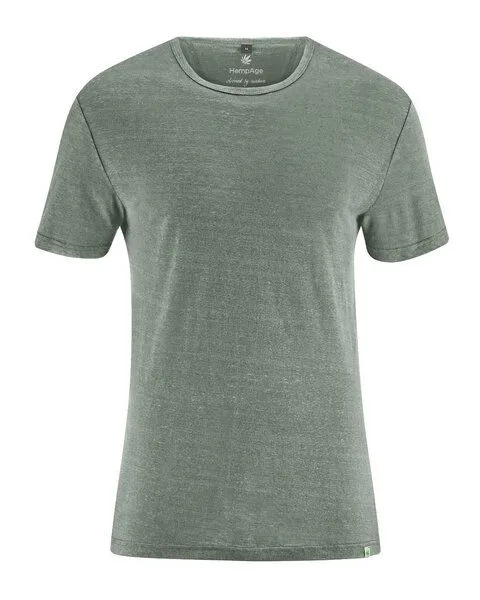 HempAge HempAge 100% Reines Hanf T-Shirt, Thyme (grün), – Produktbild 2 von 4