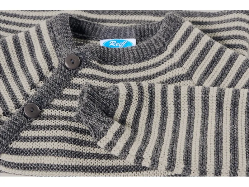Reiff Strickwaren Reiff Strickwaren Baby Jacke Schlüttli Bio-Merinowolle, Natur, grau, – Produktbild 2 von 2