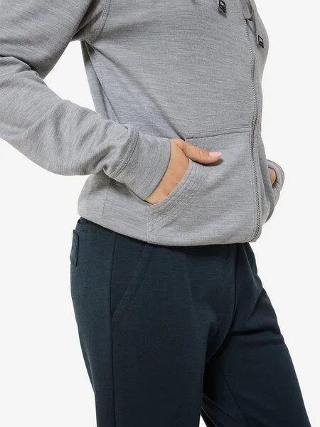 Super.Natural Super.Natural Kapuzenpullover Solution Bio für Damen, Merino, Cashmere grey melange, – Produktbild 4 von 4