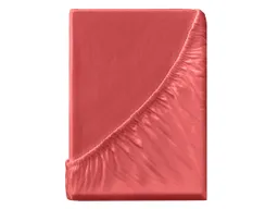Spannbettlaken "Eco-Jersey-Interlock" aus Bio-Baumwolle 180-200 x 200 cm, koralle – Produktbild 1 von 1