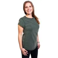 Life Tree Life-Tree Shirt aus Biobaumwolle für Damen "Basic" Stone Washed Green/Red/Blue, Grün, – Produktbild 1 von 1