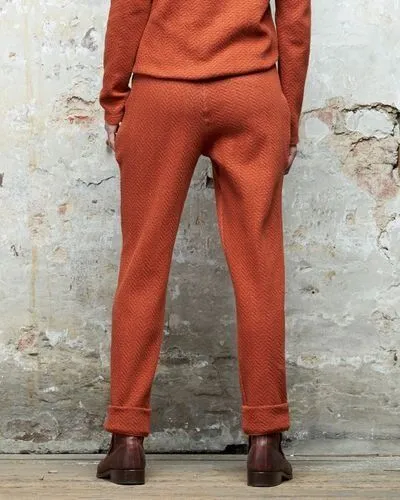 macarons macarons Rostfarbene Hose - Pants Herringbone – Produktbild 3 von 3