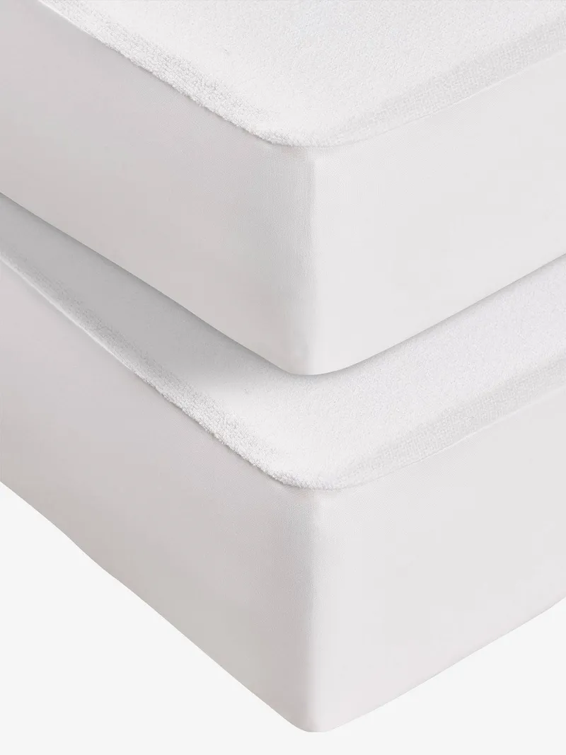 Vertbaudet 2er-Pack Matratzen-Schonbezüge Kinder & Baby, Weiß, – Produktbild 2 von 3