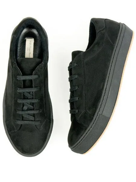 Will's Vegan Shop Will's Vegan Shop Farbige Sneaker Veganes Wildleder Herren, Schwarz veganes wildleder, – Produktbild 1 von 3