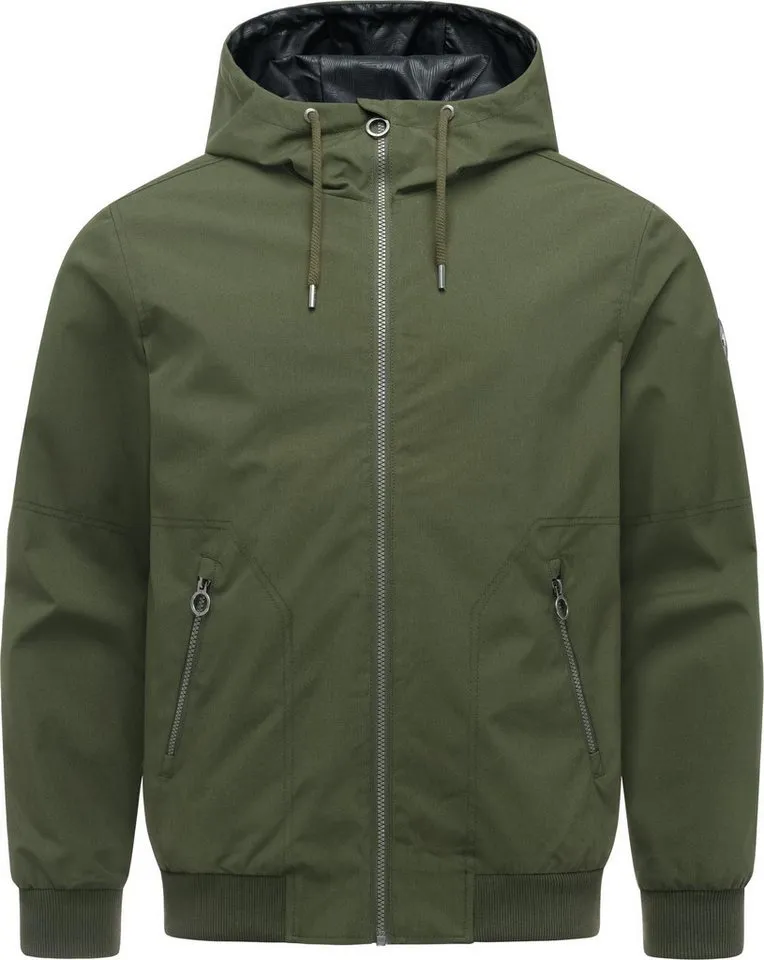 ragwear ragwear Outdoorjacke Stuartt Summer YOUMODO Wasserdichte Übergangsjacke mit Kapuze, Grün, – Produktbild 2 von 5