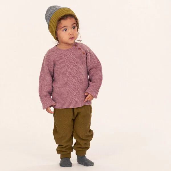 Sense Organics Sense Organics Babyhose in dunklem Olivgrün, Modell WYNNE, Green, – Produktbild 2 von 4