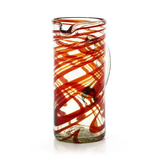 GLOBO Fair Trade GLOBO Fair Trade Krug Limonada aus Recyclingglas, mundgeblasen, Fuego, – Produktbild 2 von 2