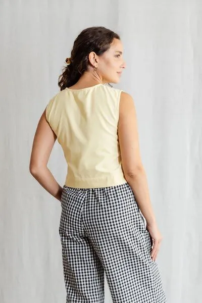 Jyoti - Fair Works Jyoti - Fair Works Bio-Baumwoll Top Diyan Zitronengelb – Produktbild 2 von 3